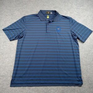 Bethpage Polo Shirt Mens 3XL Navy Blue Striped Performance Golf Collection